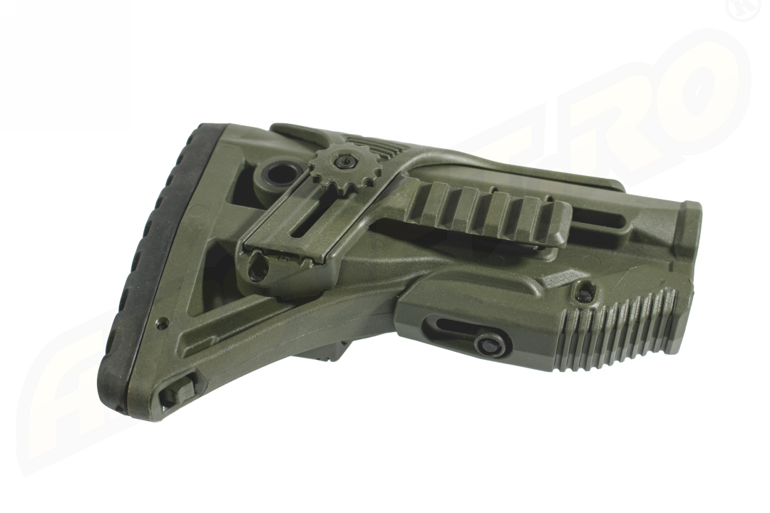 PAT PENTRU AR15 / M16 / M4 STYLE - SHOCK ABSORBING / RAIL - OLIVE